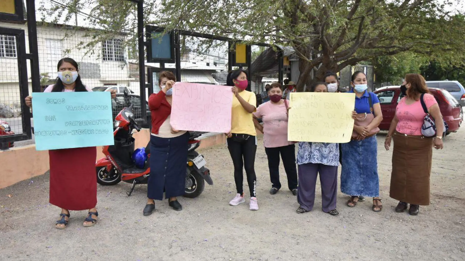 protesta polideportivo chilpo